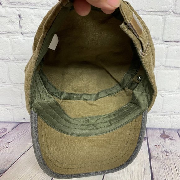 Army Hat Women Adjustable Strap Back Flat Cap Casual Zig Zag Stitch - Picture 7 of 8